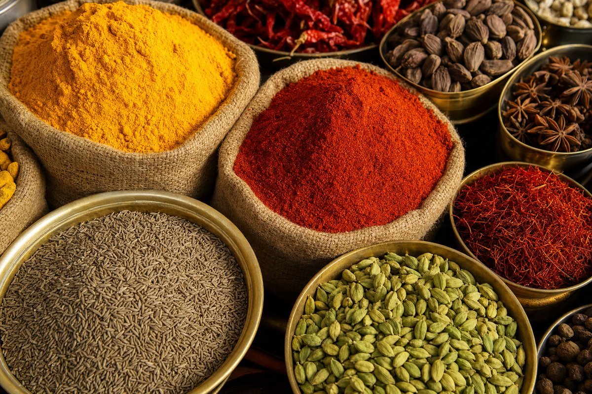 Indian spices and tea