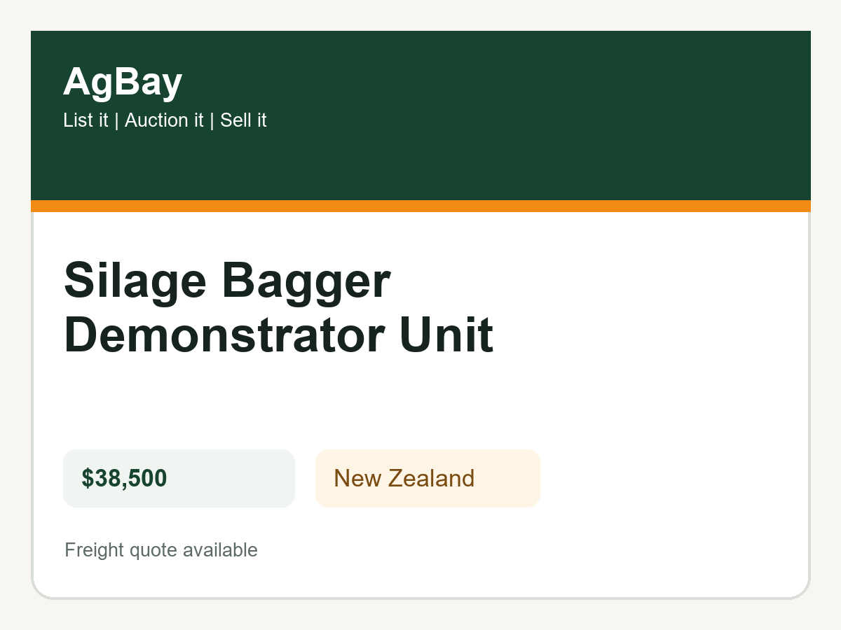 Silage Bagger Demonstrator Unit