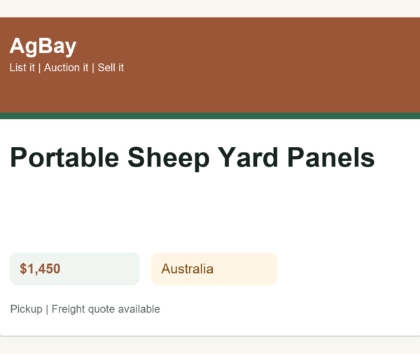 Portable Sheep Yard Panels