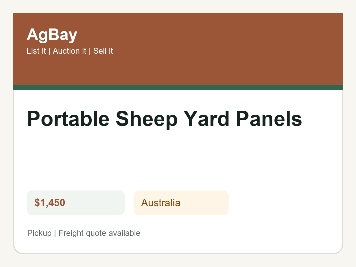 Portable Sheep Yard Panels