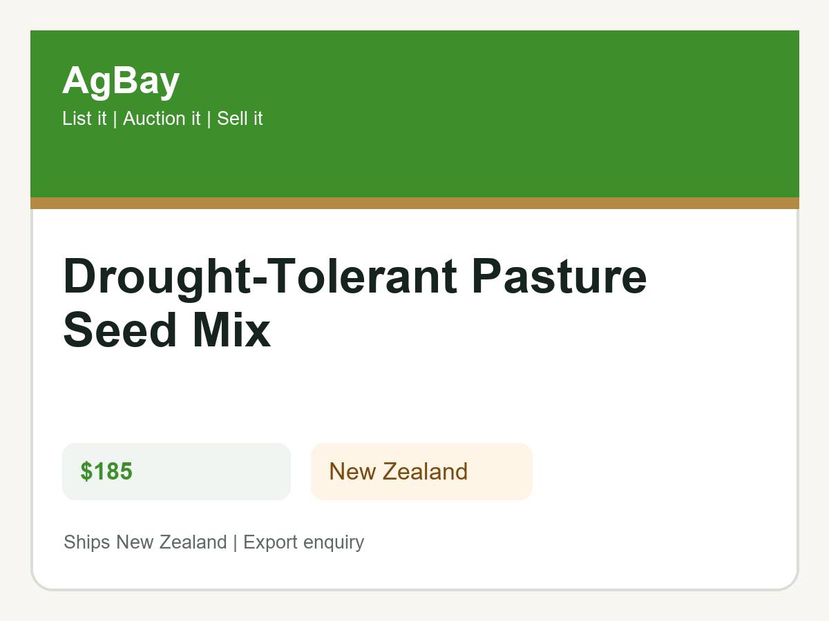 Drought-Tolerant Pasture Seed Mix