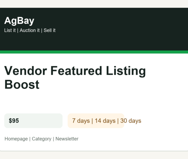 Vendor Featured Listing Boost