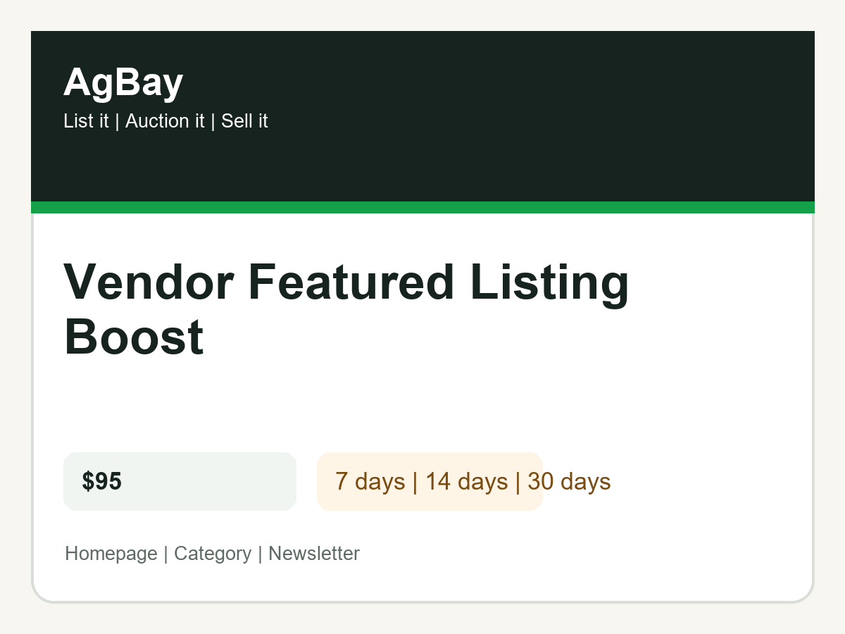 Vendor Featured Listing Boost