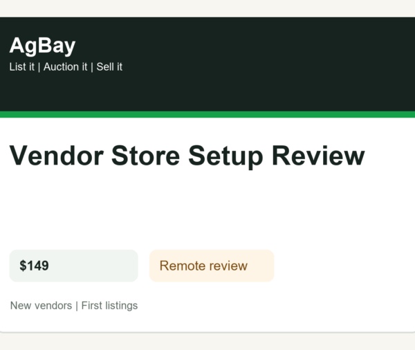 Vendor Store Setup Review